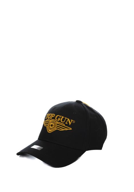 cappello logo nero/oro TOP GUN | TGH2206TESS-BLK/YELLOW